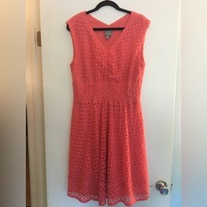 Rabbit Rabbit Rabbit coral eyelet dress